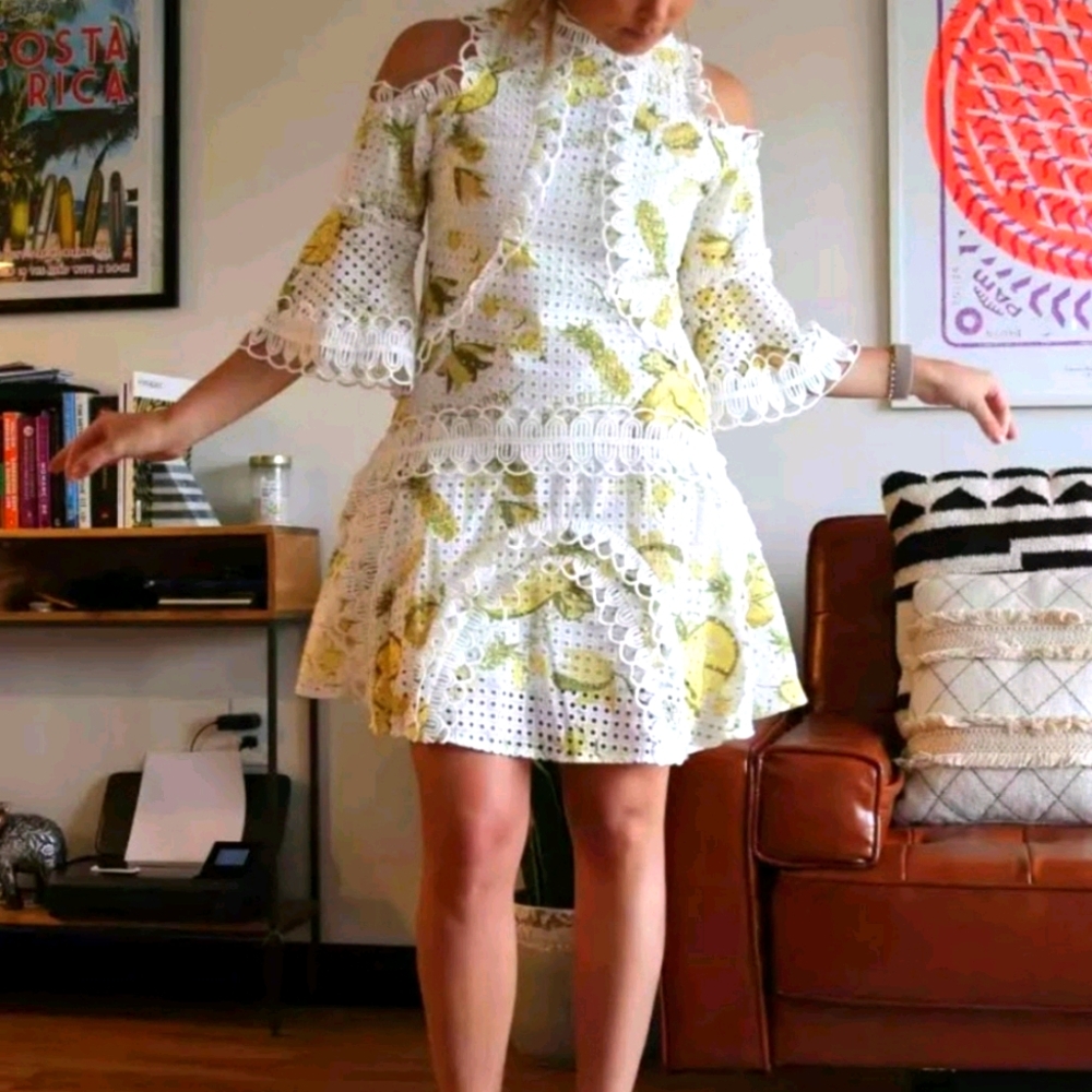 White/Yellow Dress